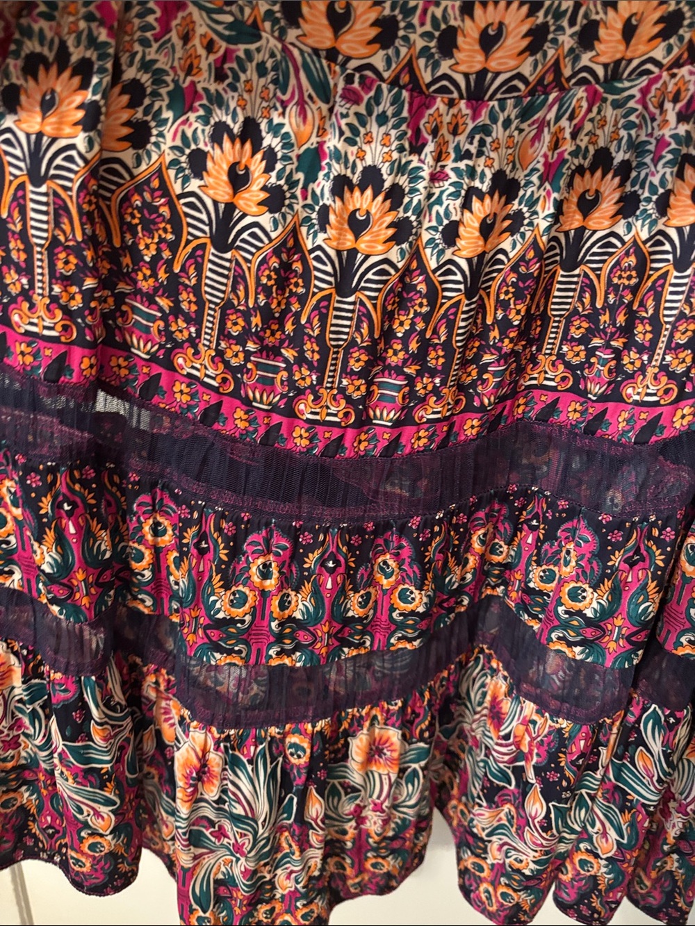 Anthropologie Lovett Tiered Floral Paisley Maxi Dress - Picture 3 of 5
